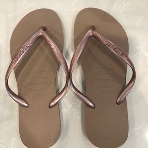 Havaianas Gold Flip Flops